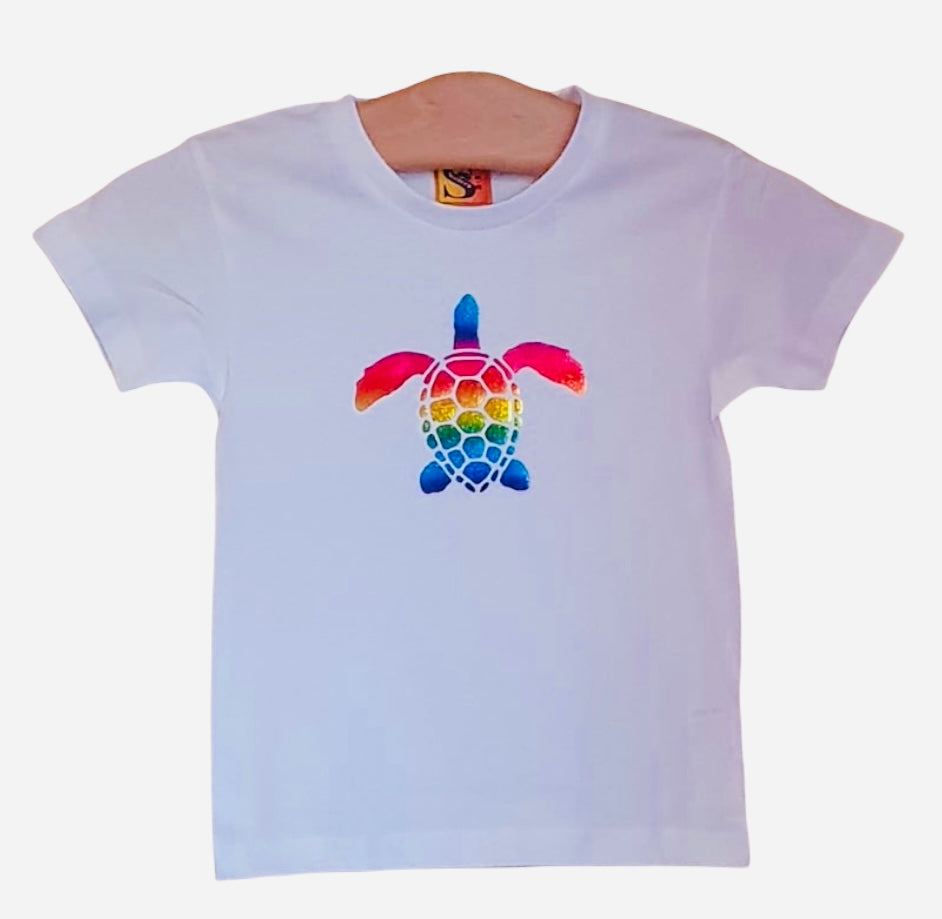 TURTLE Holographic Vinyl T-Shirts - Kids