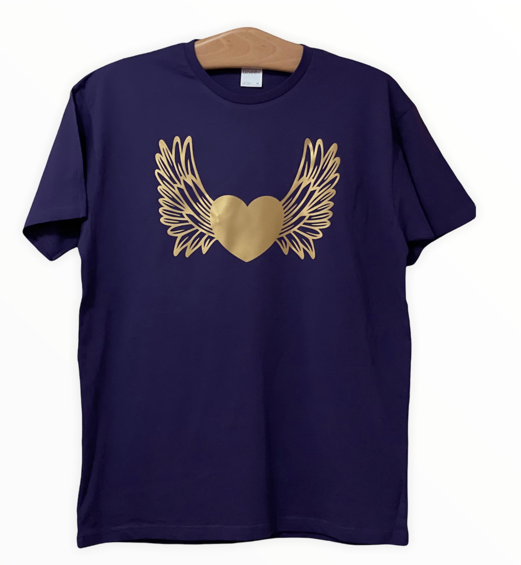 ANGEL WINGS Gold Vinyl T-Shirt - Women