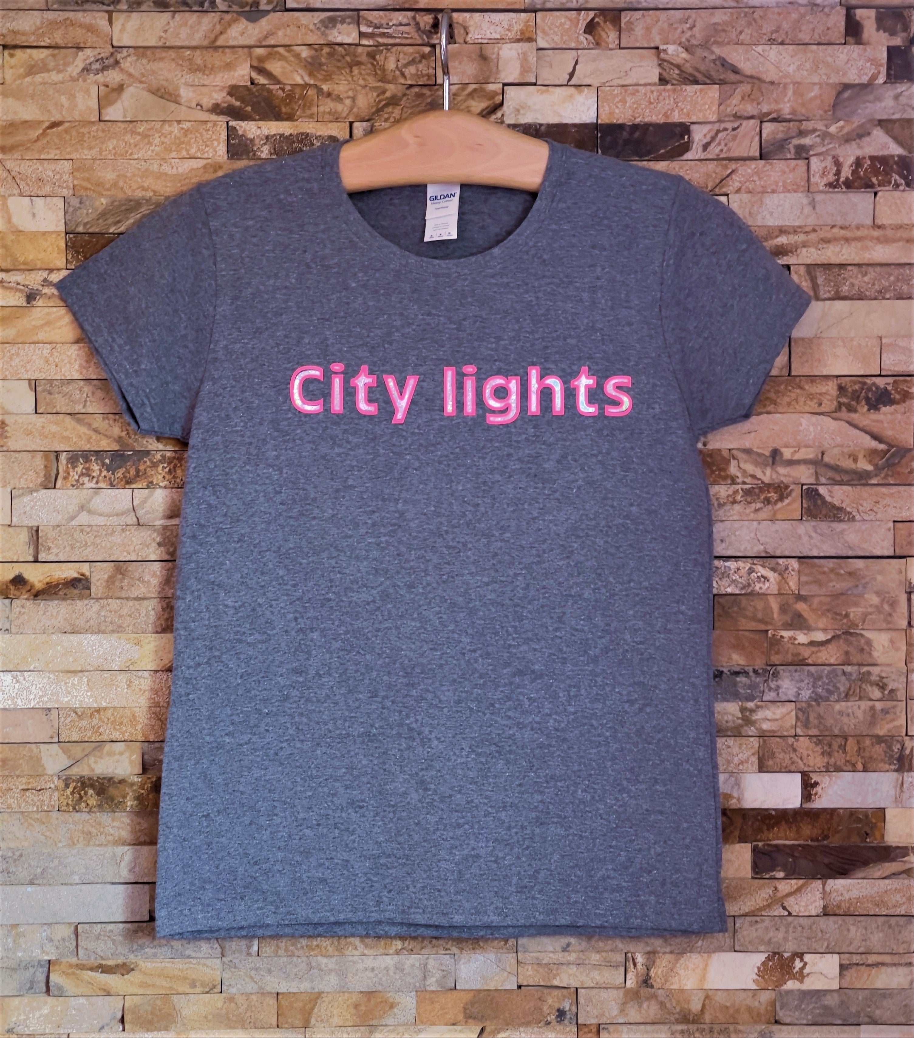 CITY LIGHTS Pink and White Logo