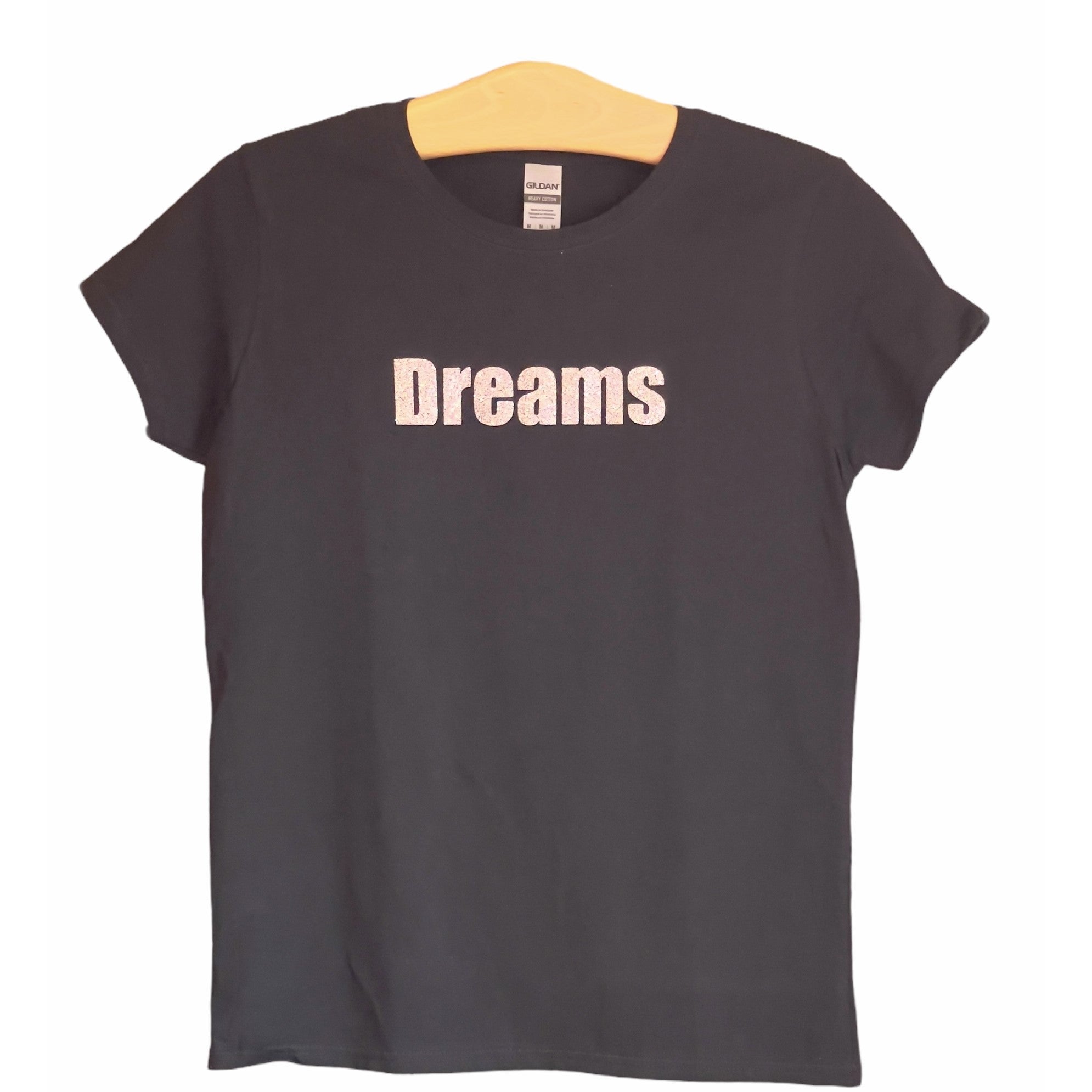 DREAMS silver glitter logo T-Shirt - Women