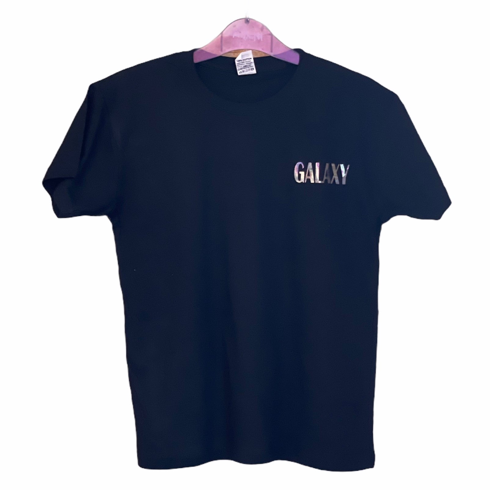 GALAXY Metallic Silver Logo T-Shirt - Boys