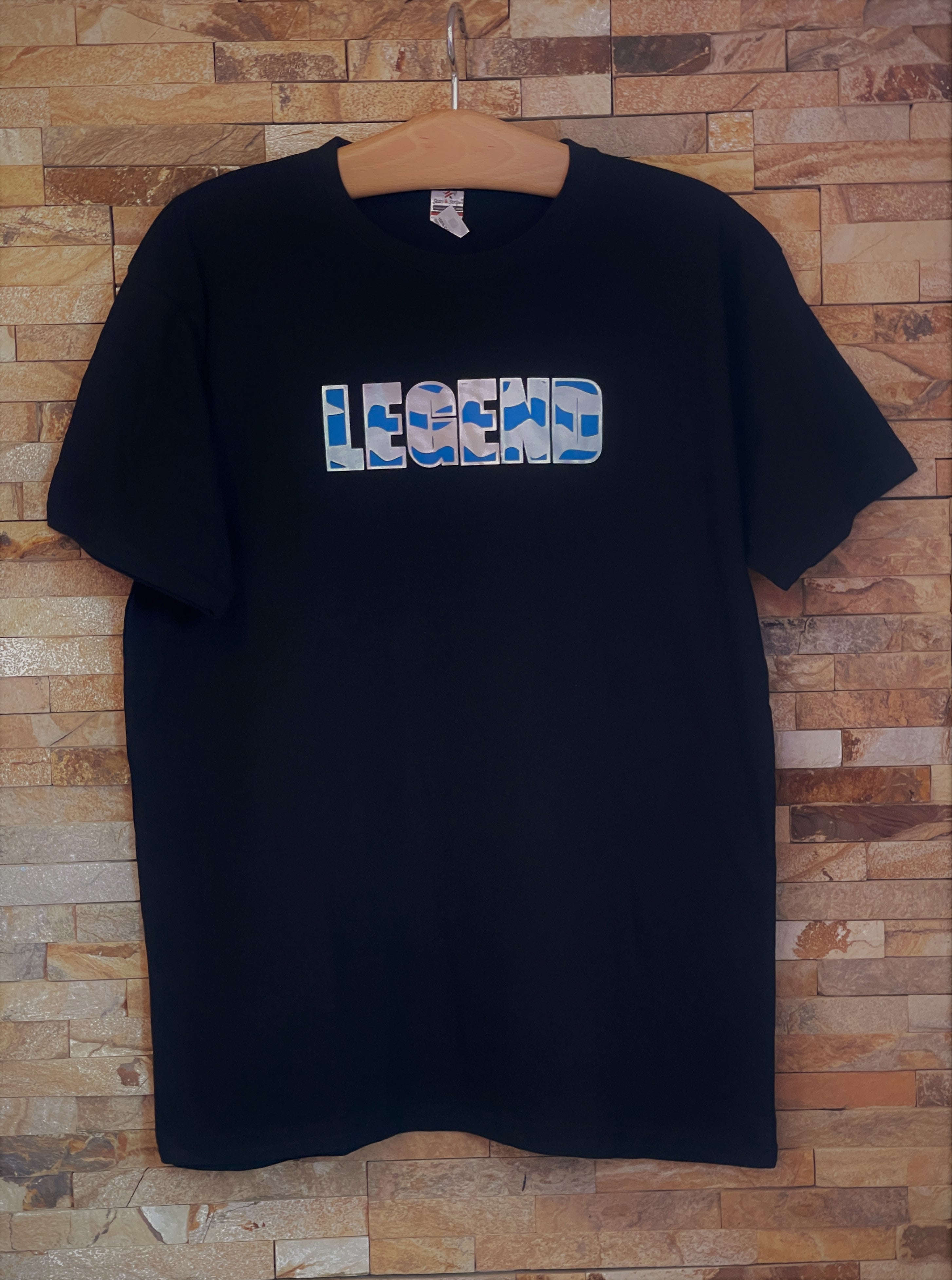 LEGEND Blue and Silver Zebra Logo T-Shirt - Boys