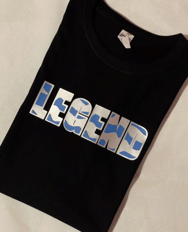 LEGEND Blue and Silver Zebra Logo T-Shirt - Boys