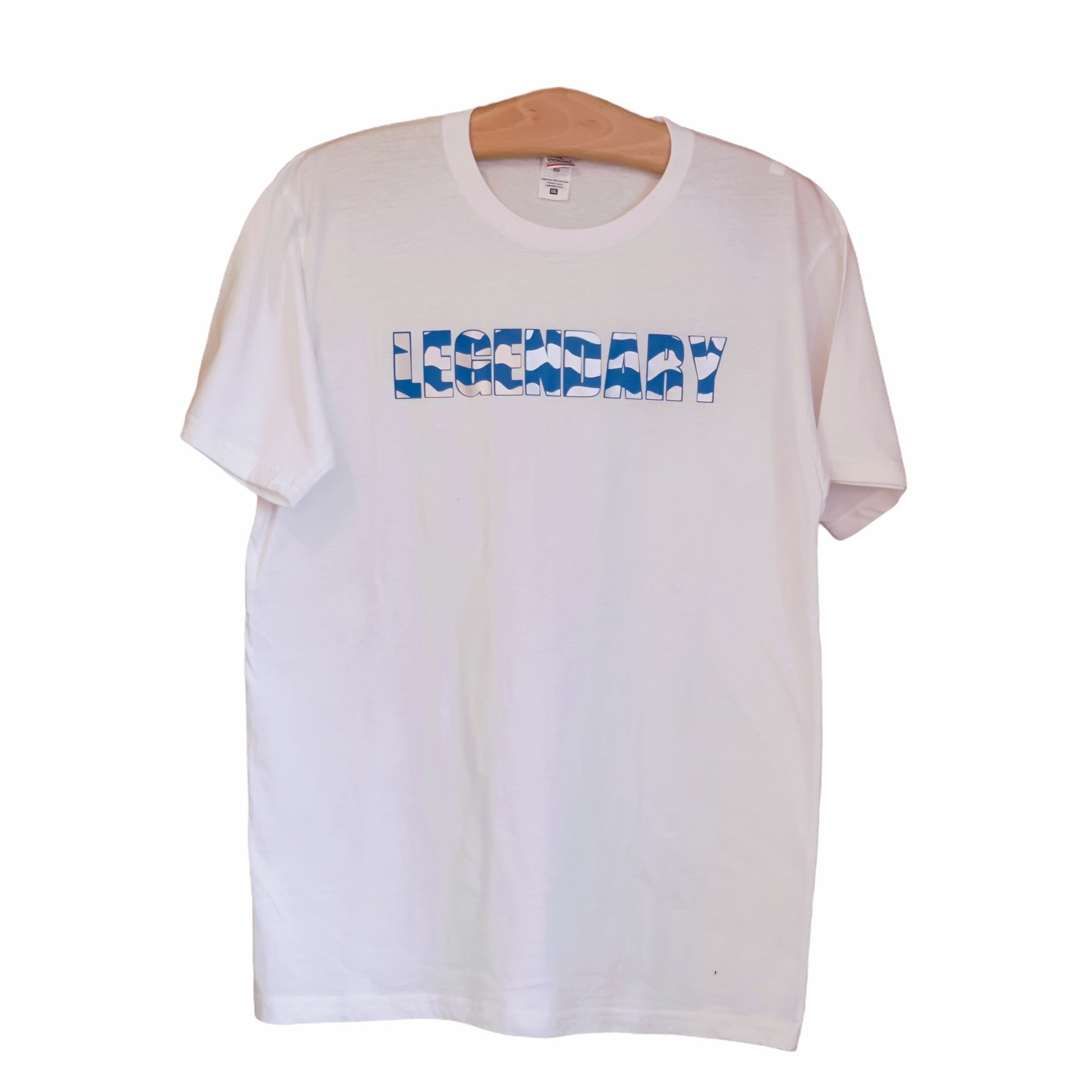 LEGENDARY Blue and Silver Metallic Logo T-Shirt - Boys