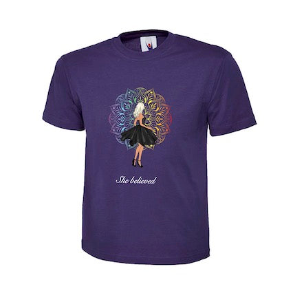 SHE BELIEVED Mandala Inspired Classic T-shirt - Women