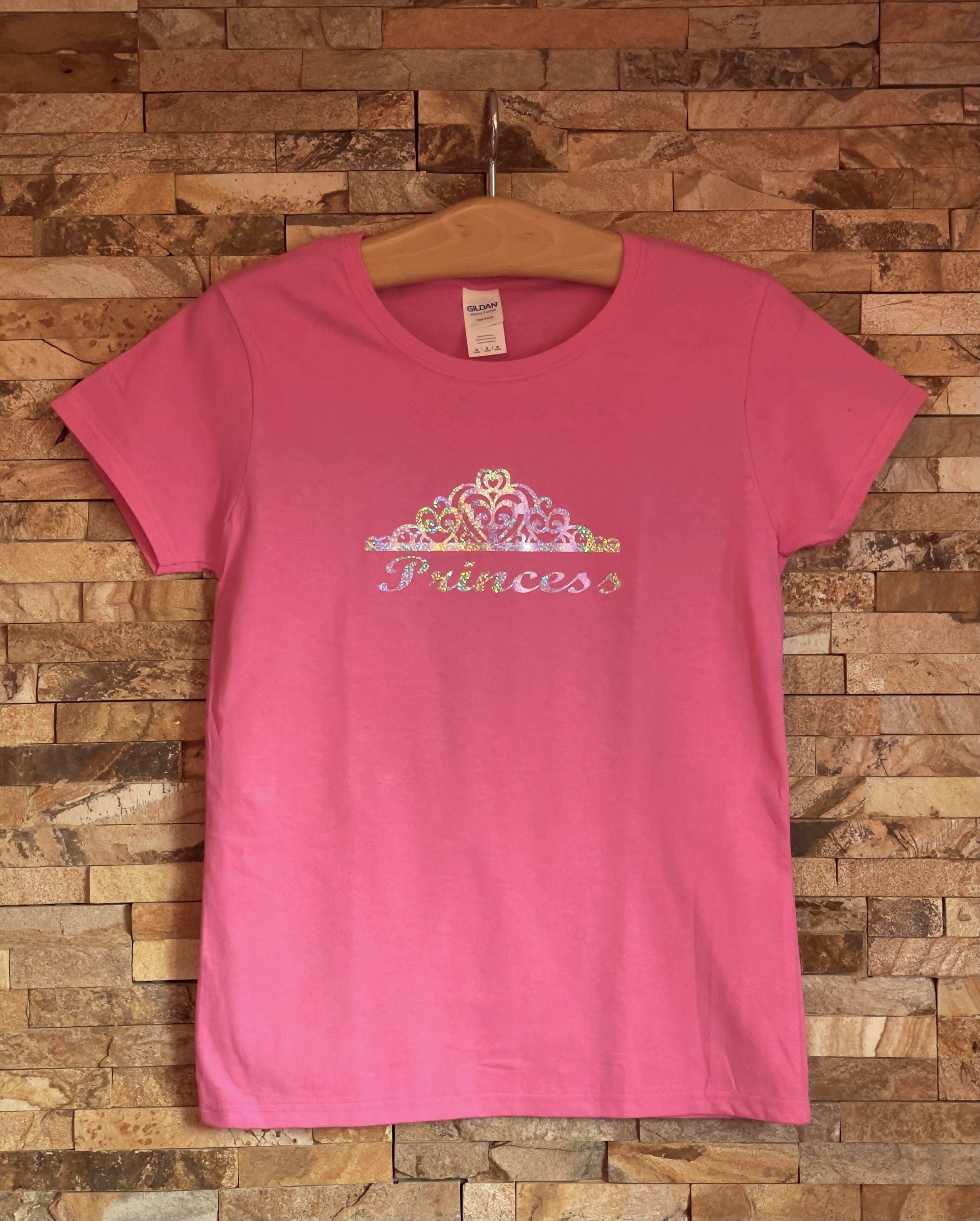 PRINCESS with tiara Holographic Logo T-Shirt - Women