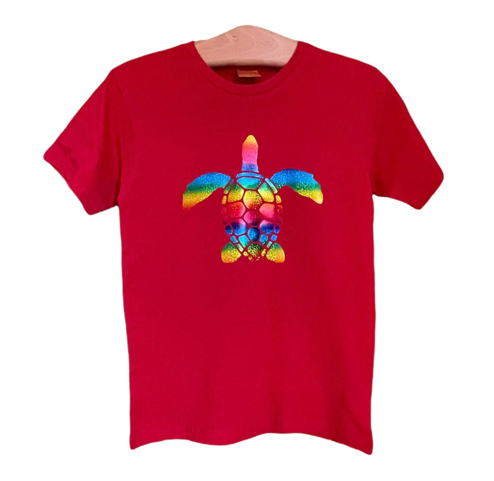 TURTLE Holographic Vinyl T-Shirts - Kids