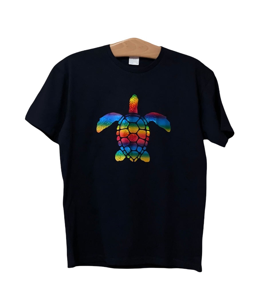 TURTLE Holographic Vinyl T-Shirts - Kids