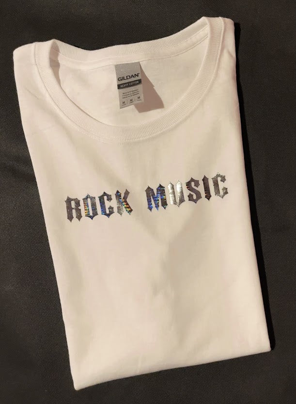 ROCK MUSIC metallic logo T-Shirt - Unisex