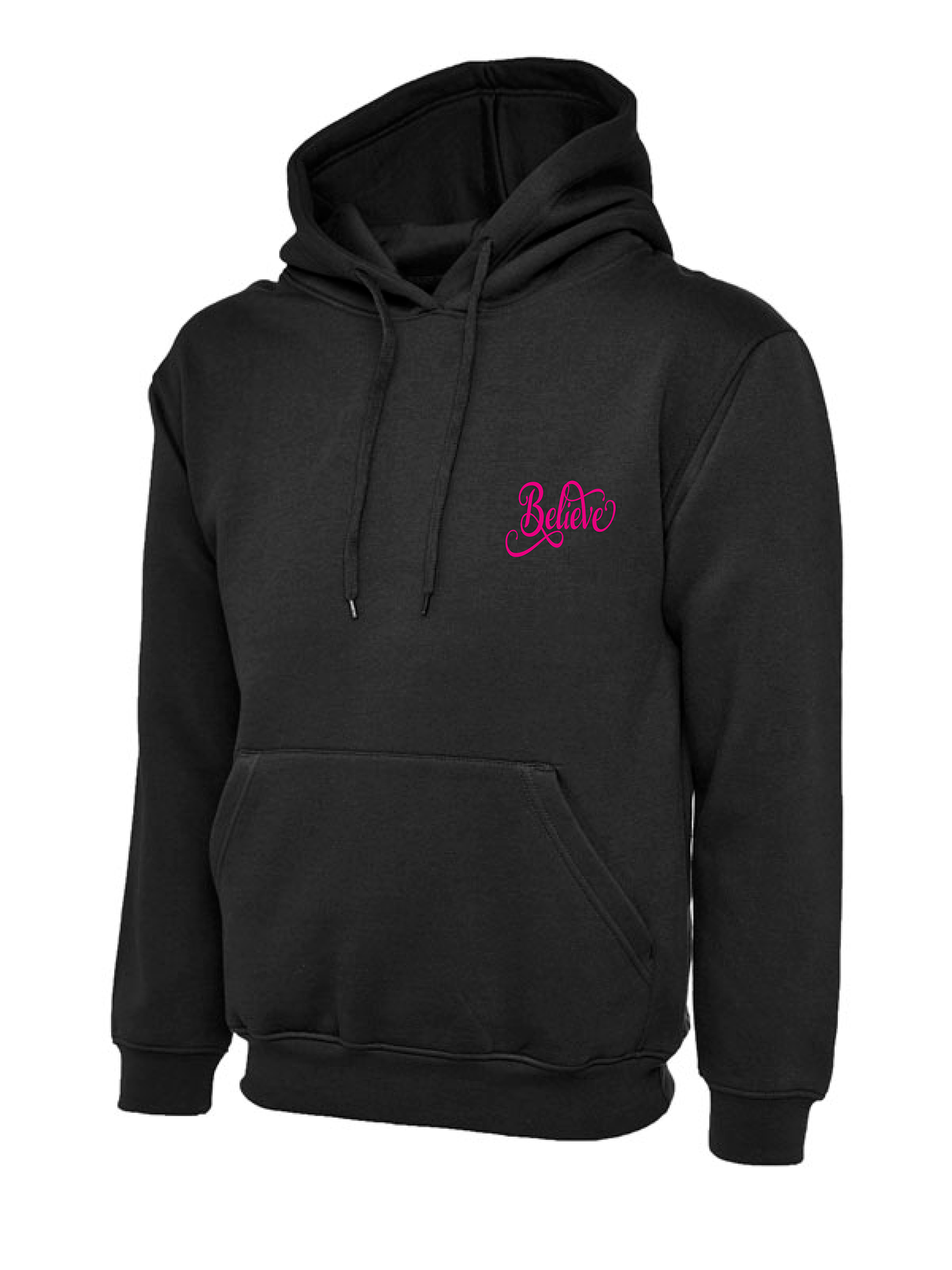 Pink Believe Logo - Deluxe Hooded Sweatshirt - Women