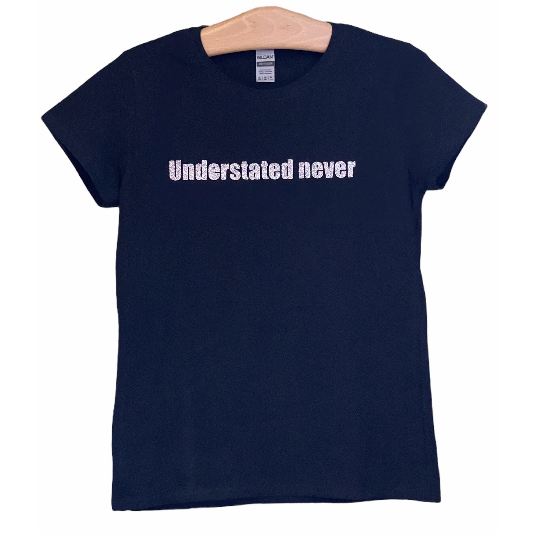 UNDERSTATED NEVER Glitter Logo