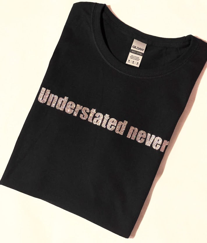 UNDERSTATED NEVER Glitter Logo