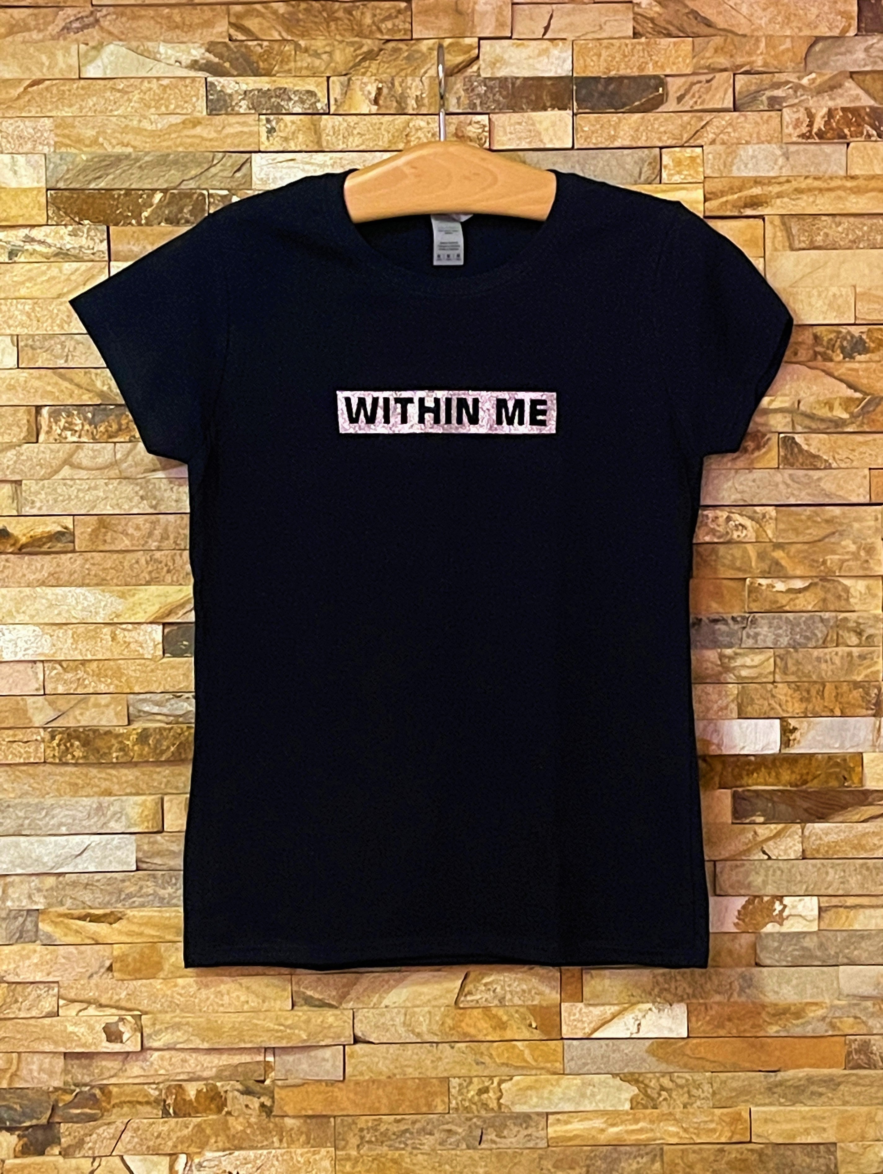 WITHIN ME Silver Glitter Logo T-Shirt - Women