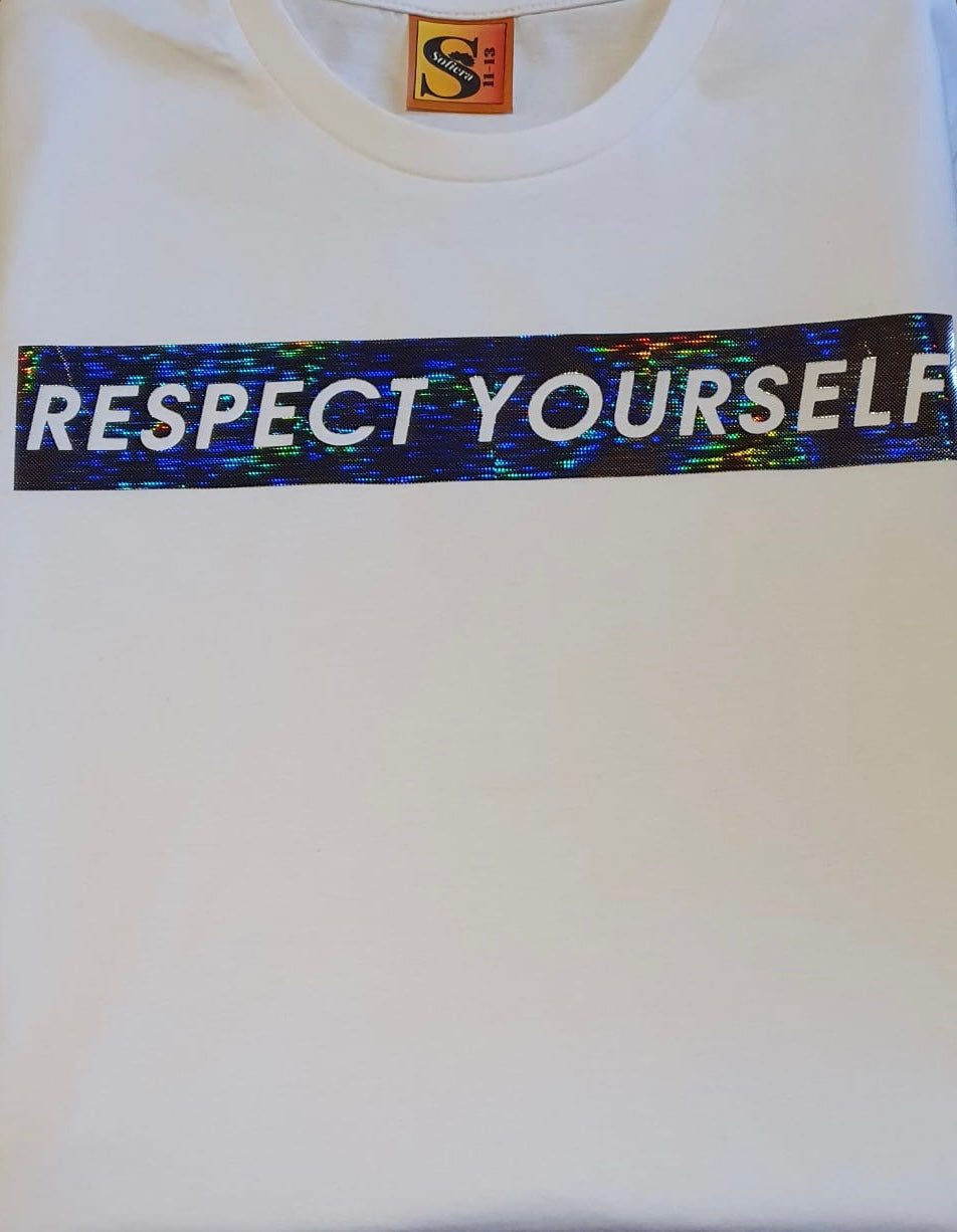 RESPECT YOURSELF Metallic Vinyl T-Shirts - Boys